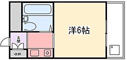 忍町中村コーポ ワンルームの間取図画像