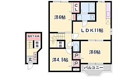 兵庫県西脇市小坂町（賃貸アパート3LDK・2階・65.00㎡） その2