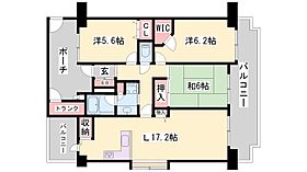 兵庫県姫路市広畑区吾妻町３丁目（賃貸マンション3LDK・5階・80.66㎡） その2