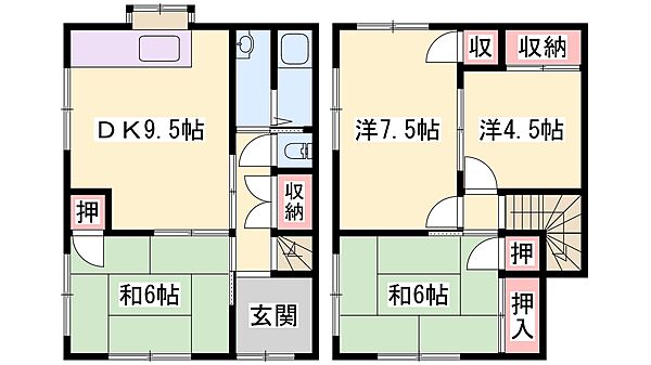 兵庫県姫路市白浜町寺家２丁目(賃貸一戸建4DK・1階・70.91㎡)の写真 その2