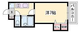 兵庫県姫路市梅ケ枝町（賃貸マンション1K・6階・22.20㎡） その2