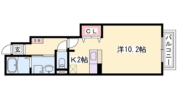 兵庫県西脇市下戸田(賃貸アパート1K・1階・32.90㎡)の写真 その2