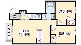 兵庫県加古川市野口町水足（賃貸アパート2LDK・1階・53.44㎡） その2