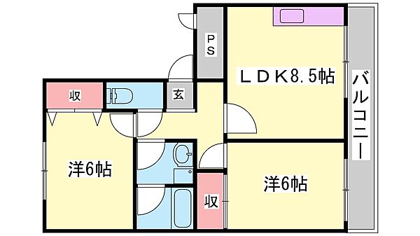 兵庫県加古川市尾上町長田(賃貸マンション2LDK・3階・50.00㎡)の写真 その1