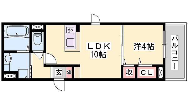 兵庫県三木市大村(賃貸アパート1LDK・3階・37.09㎡)の写真 その2