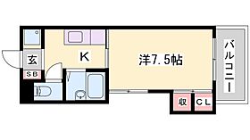 兵庫県姫路市白国１丁目（賃貸マンション1K・3階・25.35㎡） その2