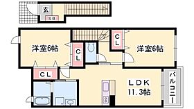 2階 / 2LDK / 58.48㎡