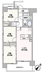 三愛シティライフ白木原 3LDKの間取図画像