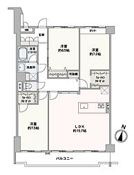 ダイアパレス輝国 3LDKの間取図画像