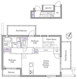 間取図画像 2LDK