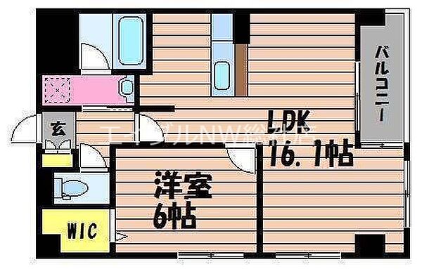 岡山県倉敷市老松町1丁目(賃貸マンション1LDK・2階・49.31㎡)の写真 その2