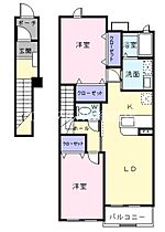 岡山県総社市清音上中島（賃貸アパート2LDK・2階・58.48㎡） その2