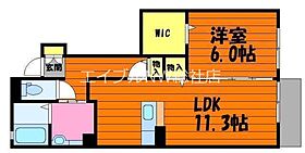 岡山県倉敷市上富井（賃貸アパート1LDK・1階・46.30㎡） その2