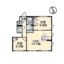 岡山県倉敷市四十瀬（賃貸アパート2LDK・1階・58.30㎡） その2