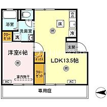 岡山県岡山市北区平野（賃貸アパート1LDK・1階・42.50㎡） その2