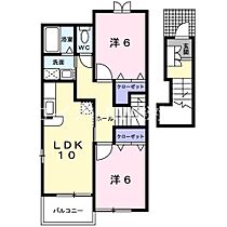 岡山県倉敷市茶屋町（賃貸アパート2LDK・2階・57.22㎡） その2