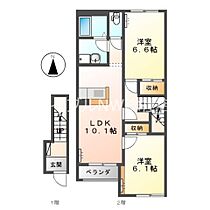 岡山県倉敷市玉島乙島（賃貸アパート2LDK・2階・58.65㎡） その2