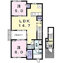 岡山県倉敷市沖新町（賃貸アパート2LDK・2階・59.55㎡） その2