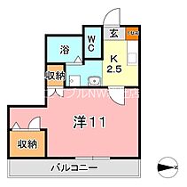 岡山県倉敷市中庄（賃貸マンション1K・2階・28.86㎡） その2