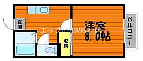 岡山県倉敷市中庄（賃貸アパート1K・2階・26.00㎡） その2