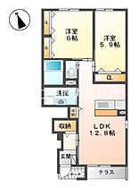 岡山県倉敷市中島（賃貸アパート2LDK・1階・58.78㎡） その2