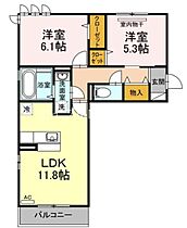 岡山県倉敷市中庄（賃貸アパート2LDK・2階・55.84㎡） その2