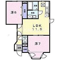 岡山県倉敷市玉島上成（賃貸アパート2LDK・1階・53.51㎡） その2