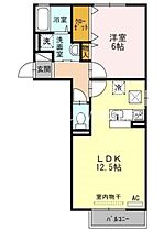 岡山県倉敷市西中新田（賃貸アパート1LDK・1階・43.74㎡） その2