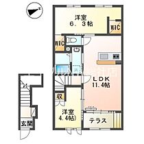 岡山県倉敷市玉島上成（賃貸アパート2LDK・2階・58.17㎡） その2