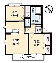 岡山県倉敷市茶屋町（賃貸アパート2LDK・1階・54.07㎡） その2