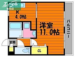 ラピス中庄駅前 1Kの間取図画像