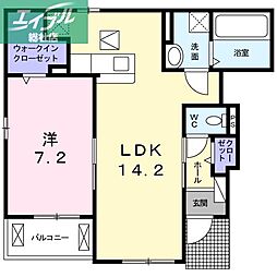 クレインズ 1LDKの間取図画像