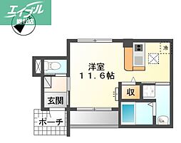 ルピナス 1Kの間取図画像