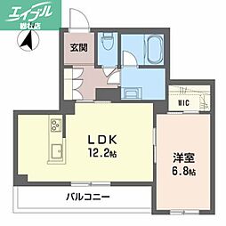 ル・フレーズ 1LDKの間取図画像
