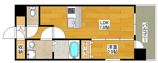 Luxe三国駅前 ｜大阪府大阪市淀川区西三国4丁目(賃貸マンション1LDK・2階・30.02㎡)の写真 その2