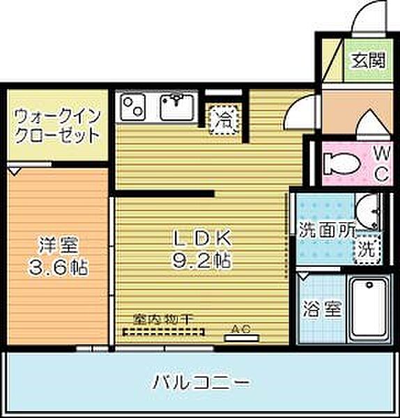 グランメゾン城野 203｜福岡県北九州市小倉南区富士見１丁目(賃貸アパート1LDK・2階・32.68㎡)の写真 その2