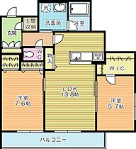 ガーデンREI足立山麓 302 ｜ 福岡県北九州市小倉北区黒原２丁目1-25（賃貸アパート2LDK・3階・67.42㎡） その2