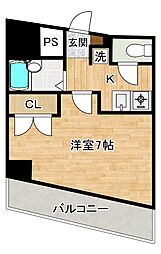 エンジョイスペースオカダパート2 1Kの間取図画像