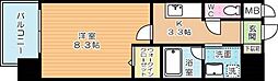 ラ・フェリス城野 1Kの間取図画像