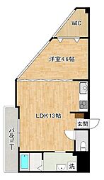三萩野ビル 1LDKの間取図画像