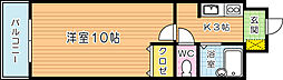 ギャラン南小倉 1Kの間取図画像