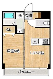 三萩野ビル 1LDKの間取図画像