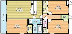 シャインプラス 3LDKの間取図画像