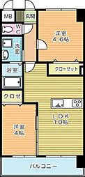 メディプラカーサ 2LDKの間取図画像