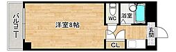 リバーサイドビル ワンルームの間取図画像