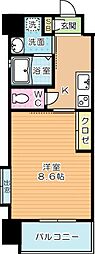ラフィーネ葛原レスト 1Kの間取図画像