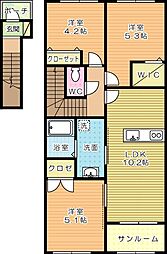 ファミールS 3LDKの間取図画像