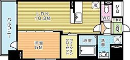 シエラ北方 1LDKの間取図画像