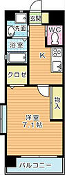 アミュゼ西小倉 1Kの間取図画像