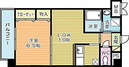 エヴァーグリーンN 1LDKの間取図画像